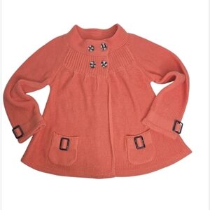Matilda Jane Secret Fields Flutterby Coral Sweater Size 6
